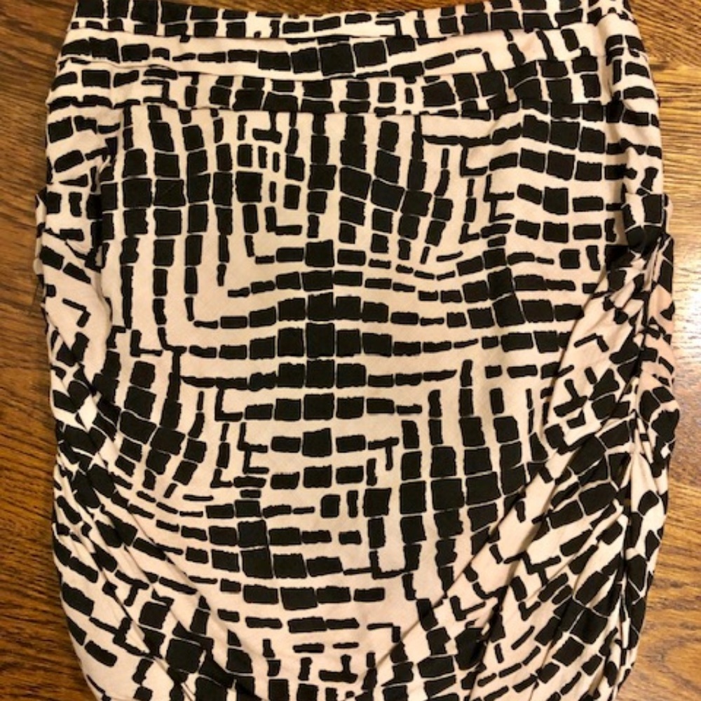 Black and cream skirt